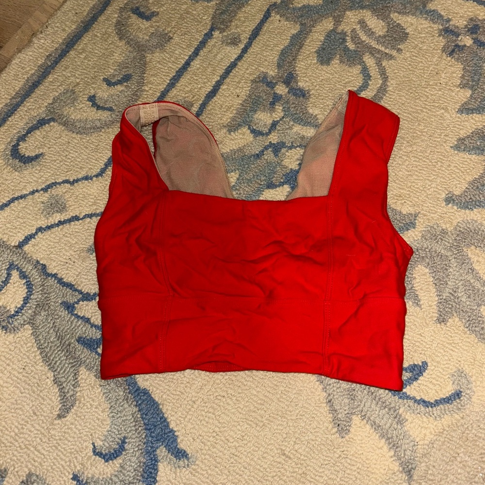 Free people sports bra Crop Top bright red